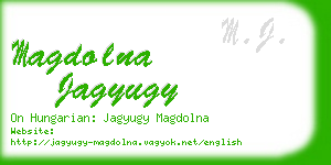 magdolna jagyugy business card